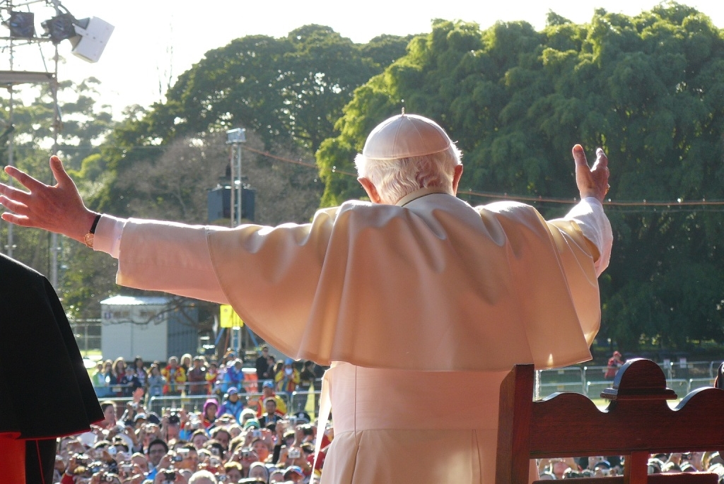 教皇本笃十六世于2008年第23届世界青年日访问澳大利亚，参观圣玛丽大教堂