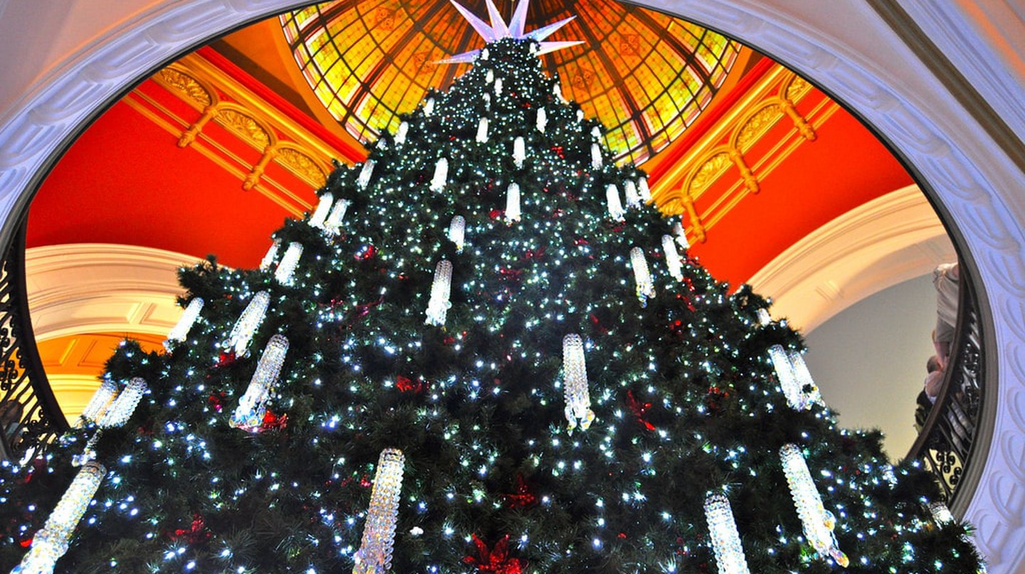 中央穹顶下的圣诞树