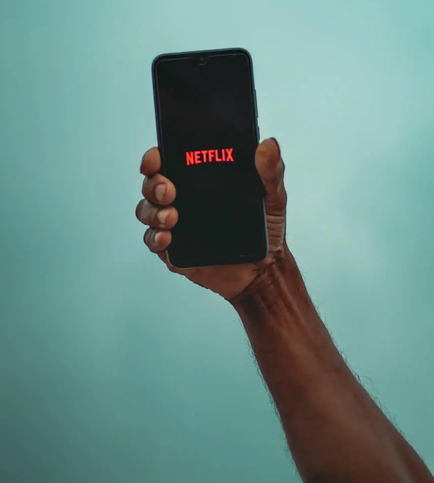 屏幕有Netflix标志的手机
