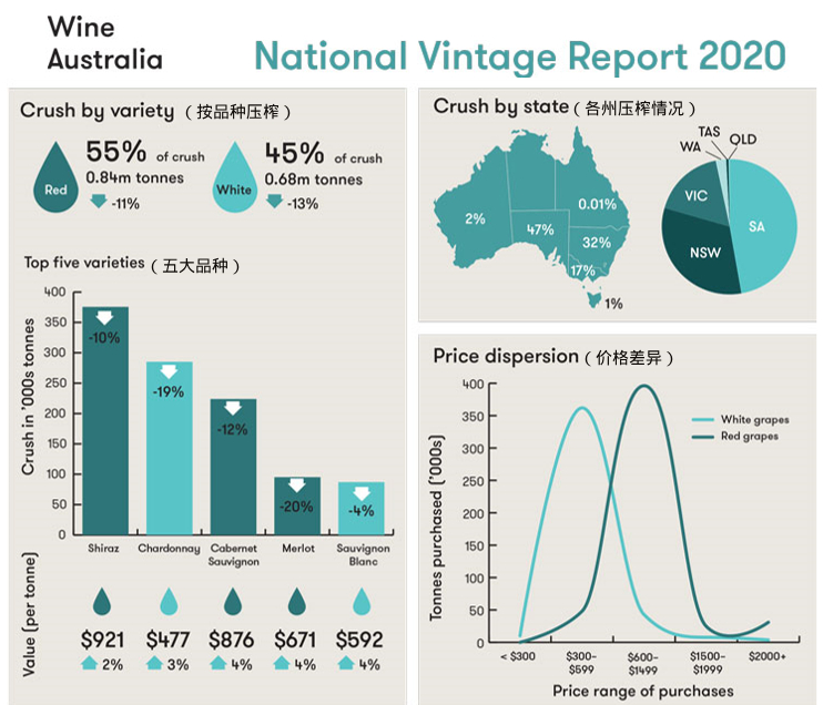 2020年份葡萄酒报告信息图表
