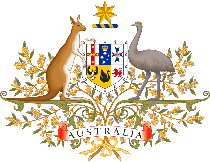 澳大利亚国徽上的袋鼠和鸸鹋